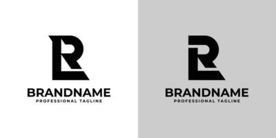 Letters LR or RL Monogram Logo, suitable for business with LR or RL initials vector