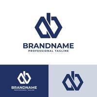 Letters NI or NB, DP Monogram Logo, suitable for business with NI, IN, NB, BN, DP, PD initials vector