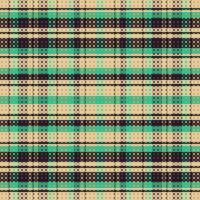 Tartan or plaid dark color pattern. vector