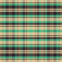 Tartan or plaid dark color pattern. vector