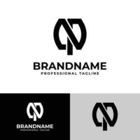 Letters NI or NP, QP Monogram Logo, suitable for business with NI, IN, NP, PN, QP, PQ initials vector