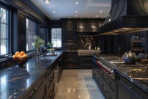 modern elegance of a kitchen design at home professional advertising photography photo