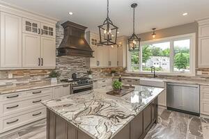 modern elegance of a kitchen design at home professional advertising photography photo