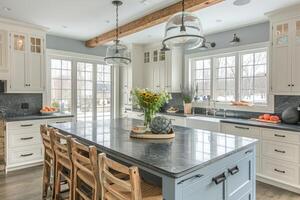 modern elegance of a kitchen design at home professional advertising photography photo