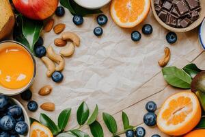 ingredients for cookies background professional advertising food photography photo