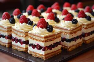 un cocinero hace delicioso postres profesional publicidad comida fotografía foto