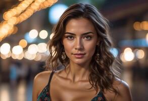 A Portrait Of Breathtakingly Gorgeous, Exotic, Beautiful Woman. photo