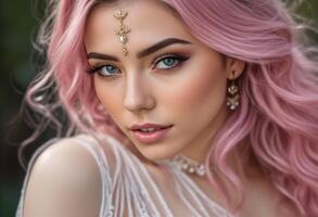 A Portrait Of Breathtakingly Gorgeous, Exotic, Beautiful Woman. photo