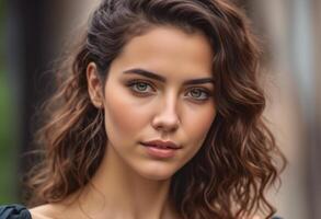 A Portrait Of Breathtakingly Gorgeous, Exotic, Beautiful Woman. photo