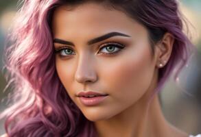 A Portrait Of Breathtakingly Gorgeous, Exotic, Beautiful Woman. photo