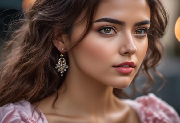 A Portrait Of Breathtakingly Gorgeous, Exotic, Beautiful Woman.