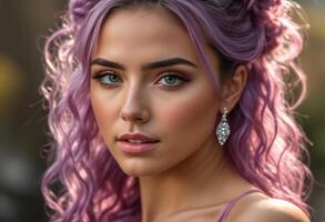 A Portrait Of Breathtakingly Gorgeous, Exotic, Beautiful Woman. photo
