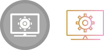 icono de configuración de la computadora vector
