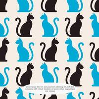 seamless pattern of silhouette cat icon design vector