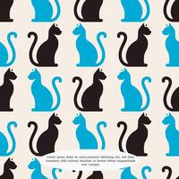 seamless pattern of silhouette cat icon design vector