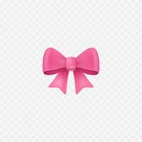 Cute pink gift bow vector