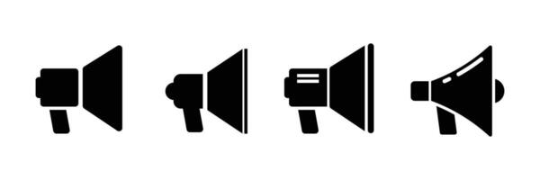 Set of Megaphone icons. Speaker symbol icons. Illustration. vector