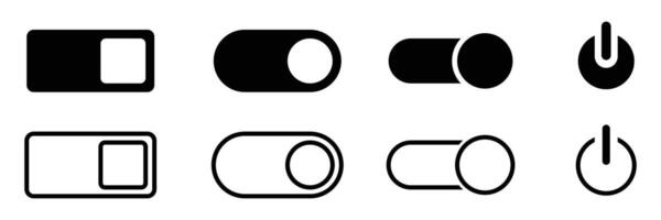 Switch toggle slider. Turn off and on toggle icon set. Illustration. vector