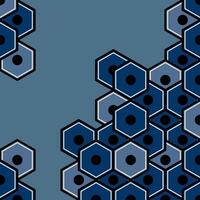 modern abstract geometric background. Blue color hexagon theme vector