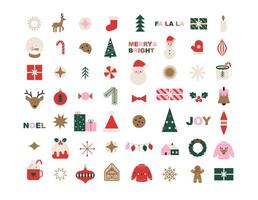 Christmas icons set vector