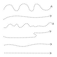 Hand drawn line arrows set. Illustration. vector