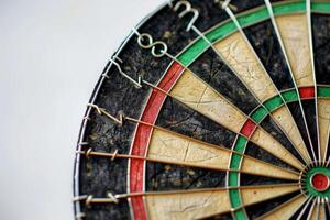 Professional Dart Board Isolated on White Background photo