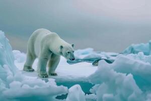 el polar oso vida en hielo foto