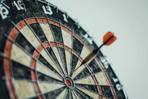 Dart Board Isolated on White Background photo