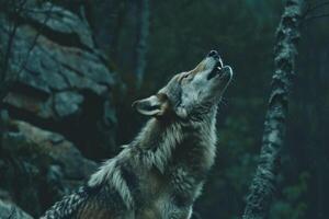 A Lone Wolf Howling Vigil photo