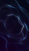 Vertical - elegant gently flowing and rippling blue glowing digital fractal light wave background animation. This modern abstract motion background is full HD and a seamless loop. video