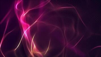 Elegant gently flowing and rippling red and gold glowing digital fractal light wave background animation. This modern abstract motion background is full HD and a seamless loop. video