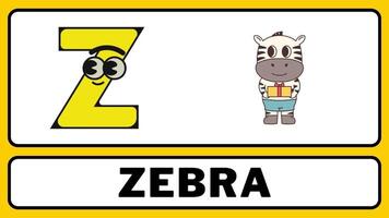 ABC tecknad serie alfabet animera inlärning för barn ABC barnkammare klass barnkammare rim ordförråd ord. video
