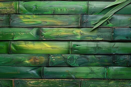 Green bamboo background texture photo