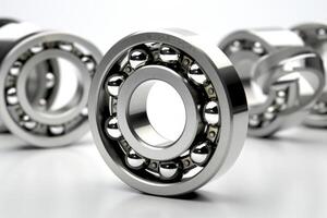 Ball bearings on white technical drawing photo