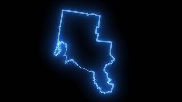 map of Ballarat in australia with glowing neon effect video