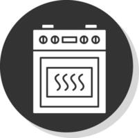 Cooking Stove Glyph Grey Circle Icon vector