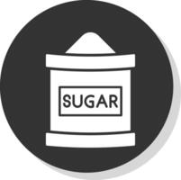 Sugar Bag Glyph Grey Circle Icon vector