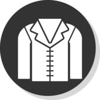 Coat Glyph Grey Circle Icon vector