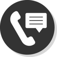 Helpline Glyph Grey Circle Icon vector