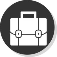 Briefcase Glyph Grey Circle Icon vector