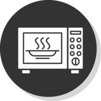 Microwave Glyph Grey Circle Icon vector