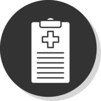 Medical Chart Glyph Grey Circle Icon vector