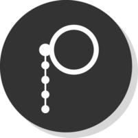 Monocle Glyph Grey Circle Icon vector