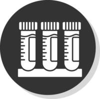 Test Tube Glyph Grey Circle Icon vector