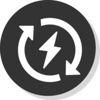 Renewable Energy Glyph Grey Circle Icon vector