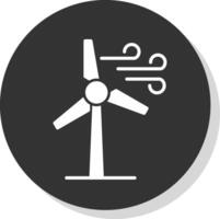 Windmills Glyph Grey Circle Icon vector