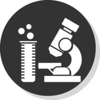 Laboratory Glyph Grey Circle Icon vector