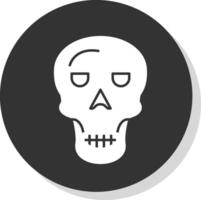 Osteology Glyph Grey Circle Icon vector