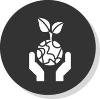 Sustainable Development Glyph Grey Circle Icon vector