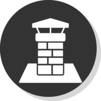 Chimneys Glyph Grey Circle Icon vector